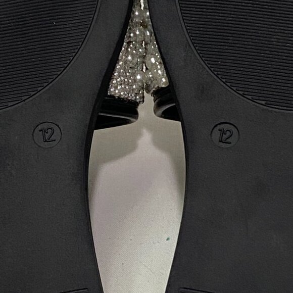 Journee Collection Pearl Embellished Slide Sandals Black Size 12 - Picture 16 of 16